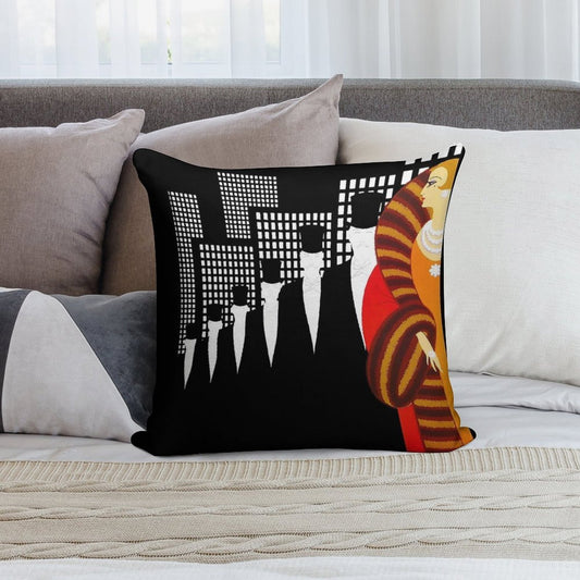Sophisticated Art Deco Cosmopolitan Fashion Art Soft Ultra-Soft Texture Throw Pillow