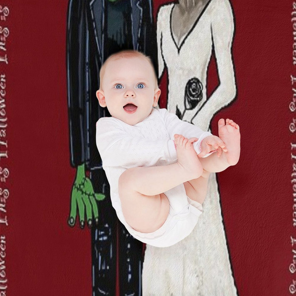 Frankenstein & His Lovely Bride Premium Throw Blanket