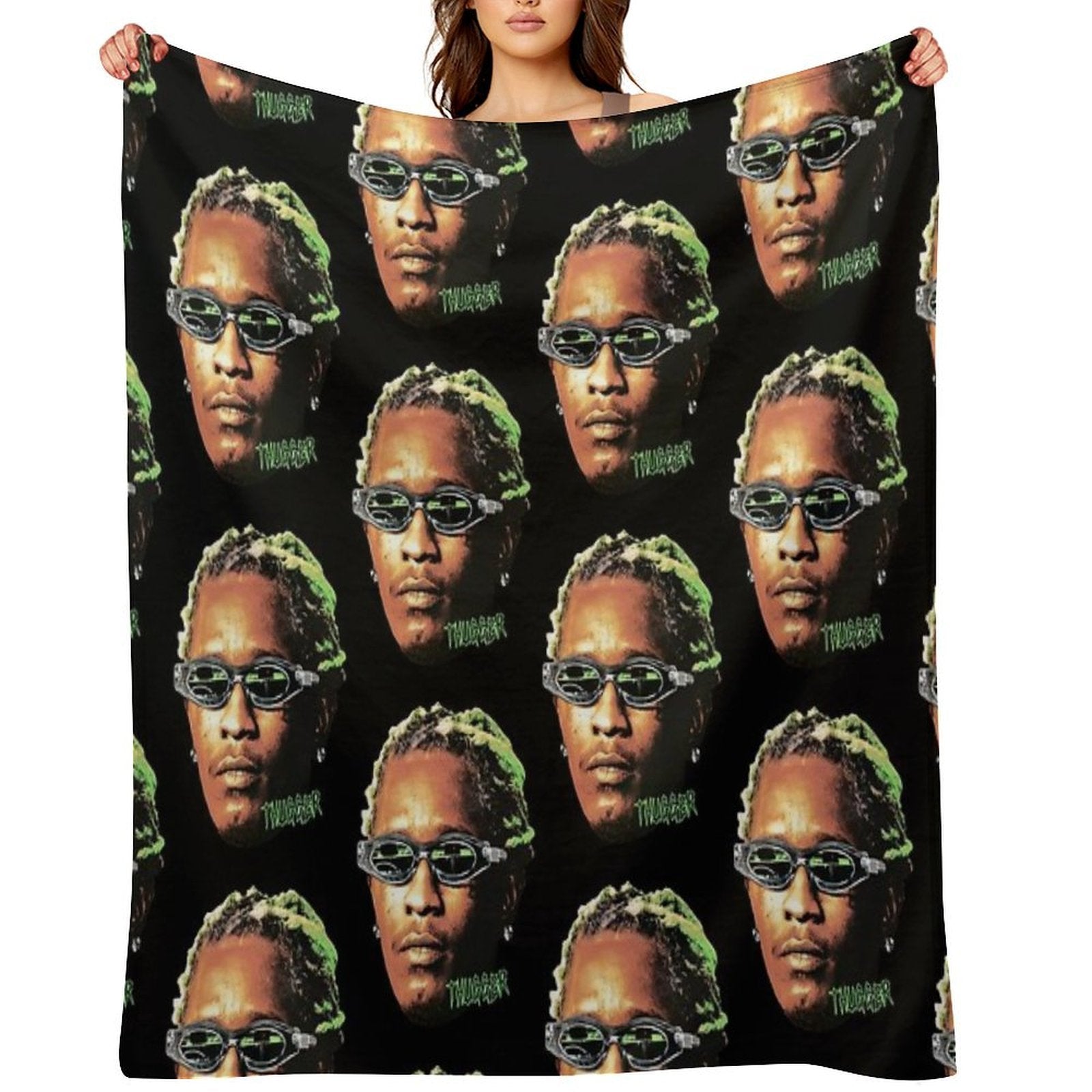 Young Thug Rapper Vintage Quick-dry Throw Blanket