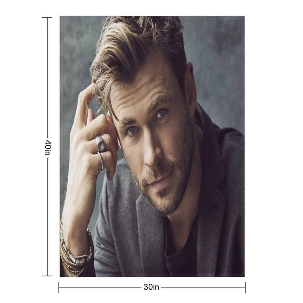 Chris Hemsworth Travel-friendly Throw Blanket