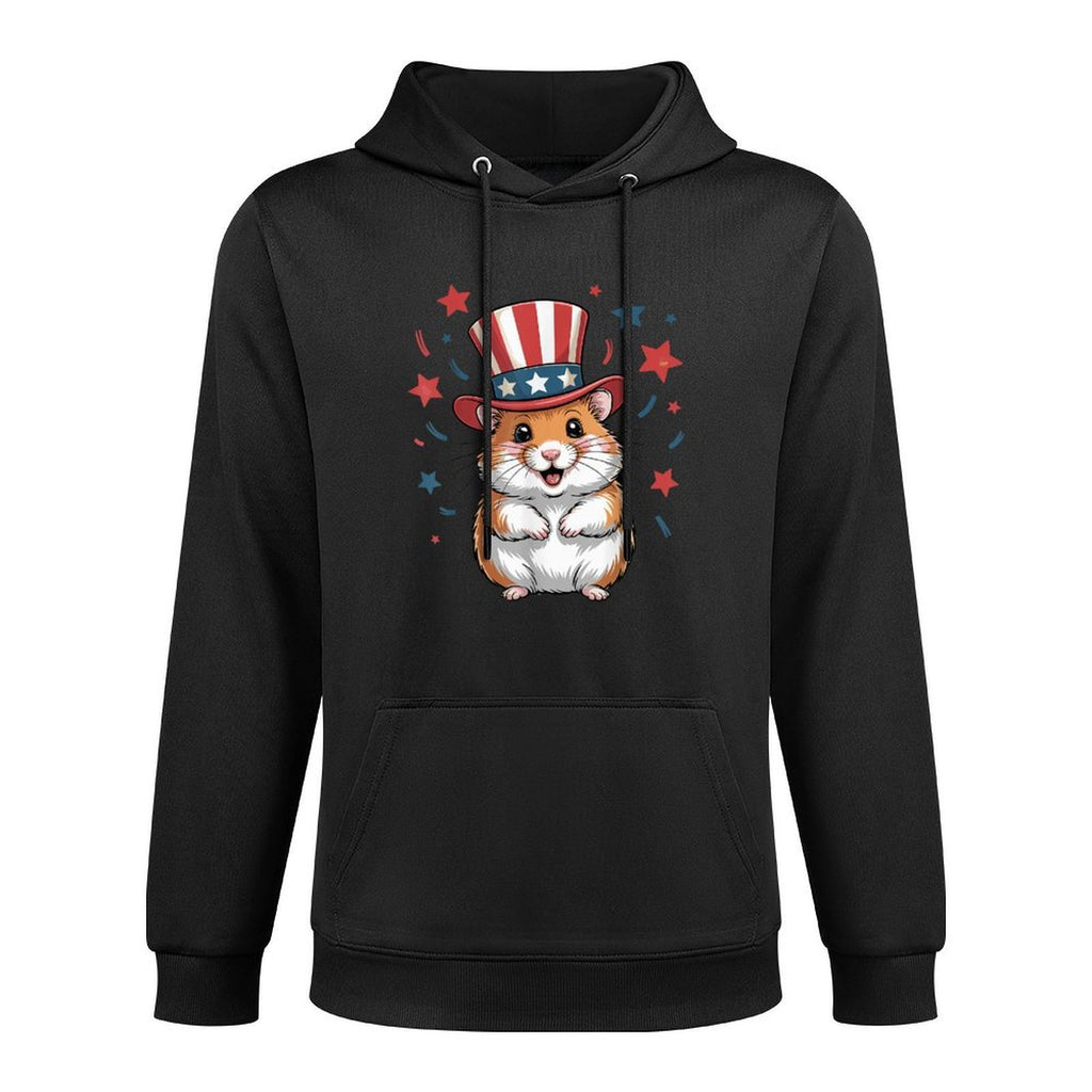 Patriotic Hamster Animals Lovers Independence 4th of July Shape Retention Hoodie