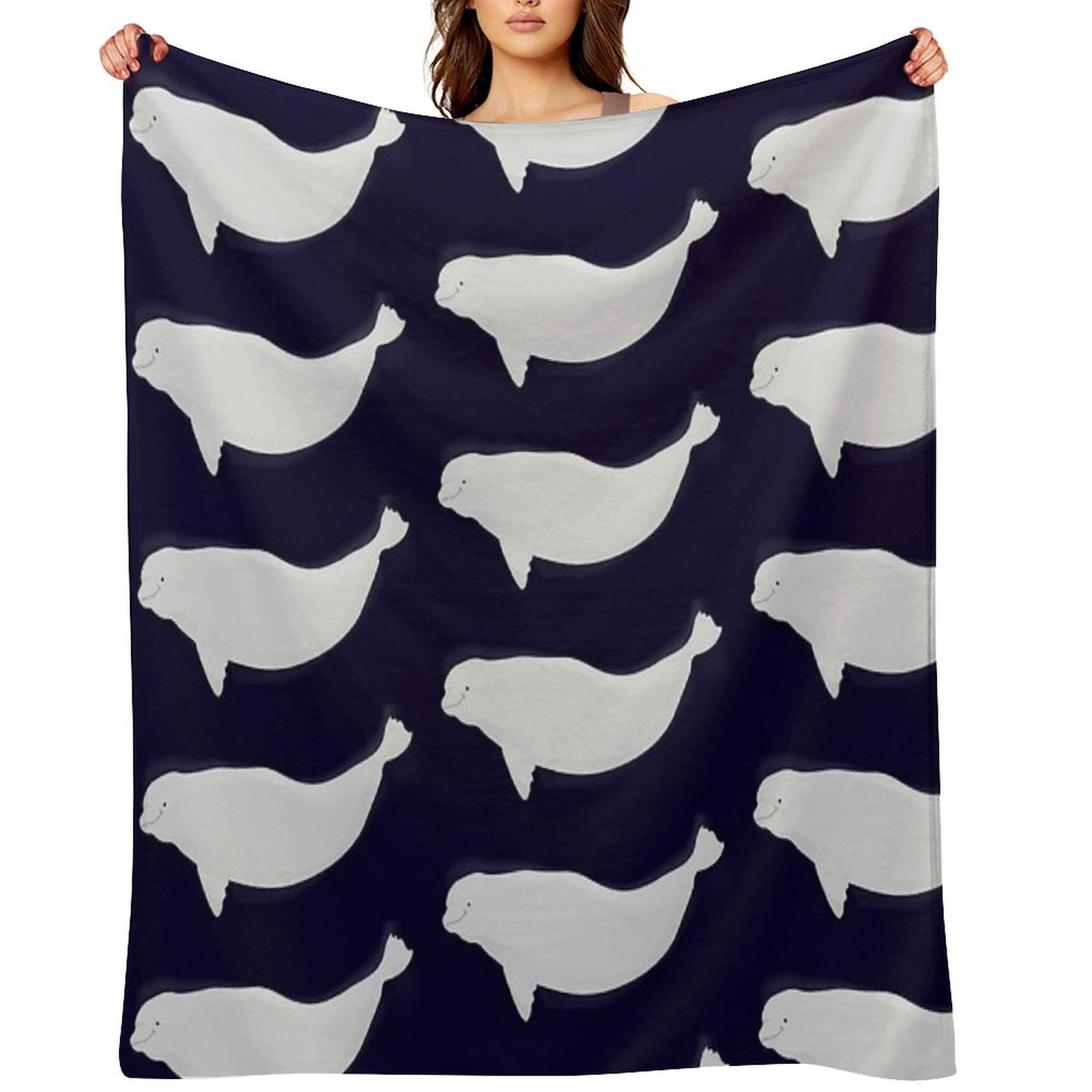Beluga Shrink-resistant Throw Blanket