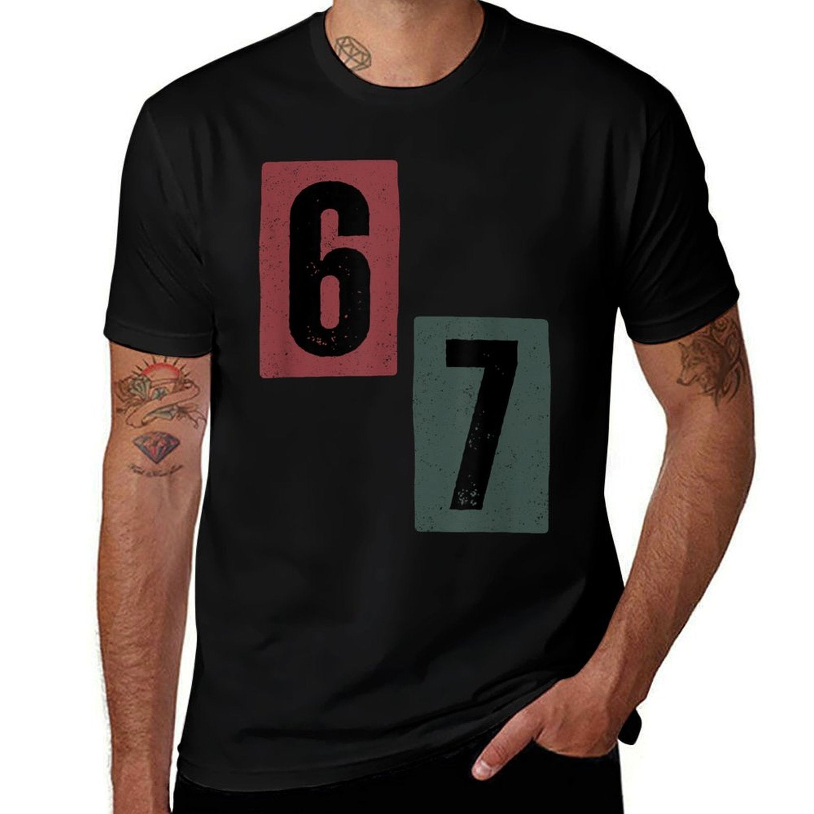 67 Meme  Summer-ready Fabric T-Shirt