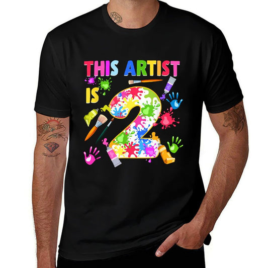 This Artist Is 2 Year Old Birthday 2nd Painting Art Party  Versatile T-Shirt