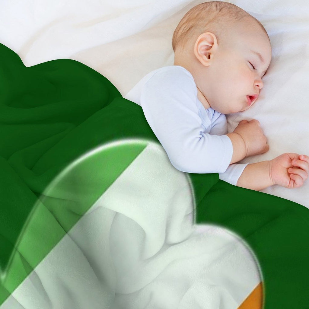IRISH SHAMROCK Plush Throw Blanket