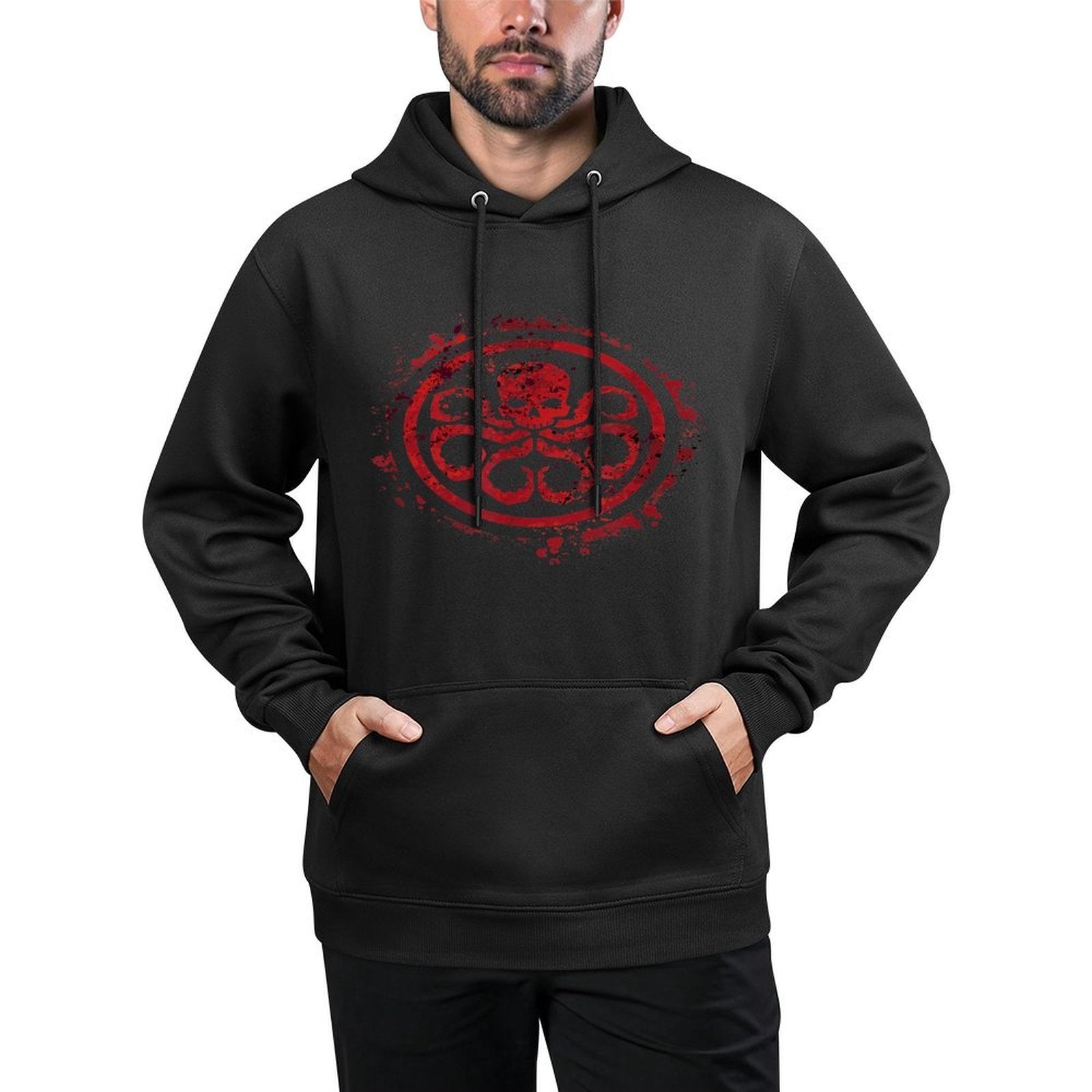 Marvel Hail Hydra Red Splatter Villain Logo Unisex Design Hoodie