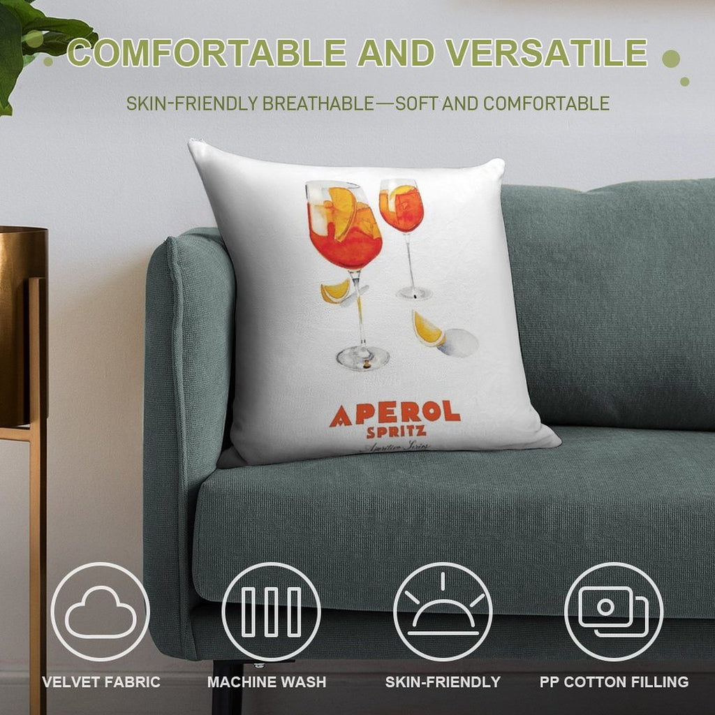 Aperol! Spritz Poster Soft Ultra-Soft Texture Throw Pillow