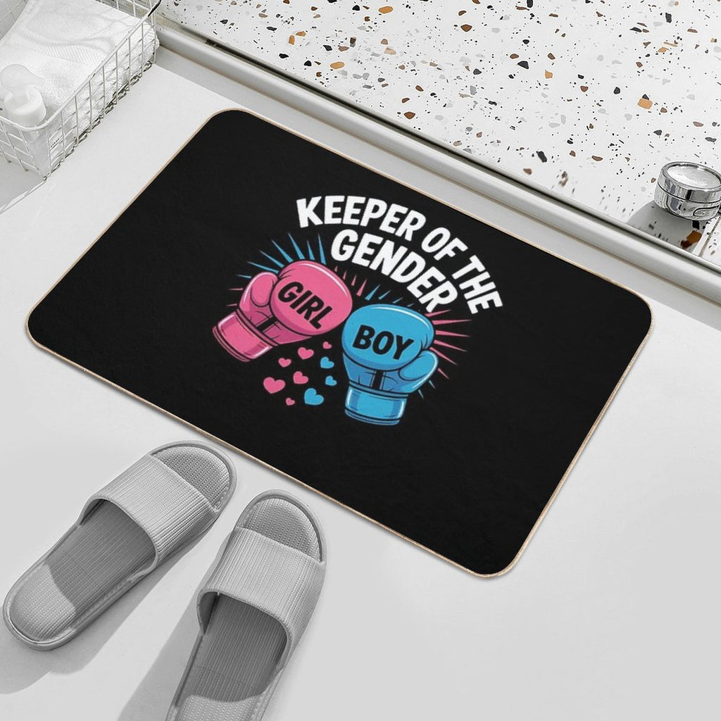 Gender Reveal Party Keeper Of Gender Boxing Pink Or Blue  Rapid-Drying Bath Mat