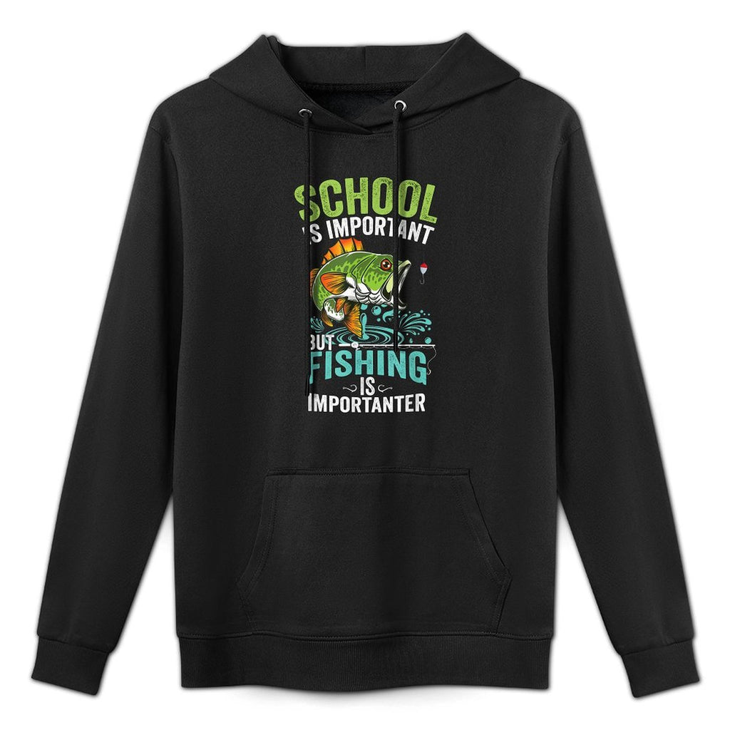 Funny Fishing For Boys Kids Fish Saying Bass Fisherman Adjustable Hood Hoodie