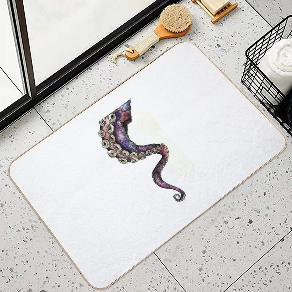 Octopus Tentacle - Watercolour Durable Bath Mat