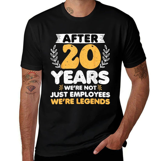 20 Years Work Anniversary Funny 20 Year Service Anniversary  Durable T-Shirt