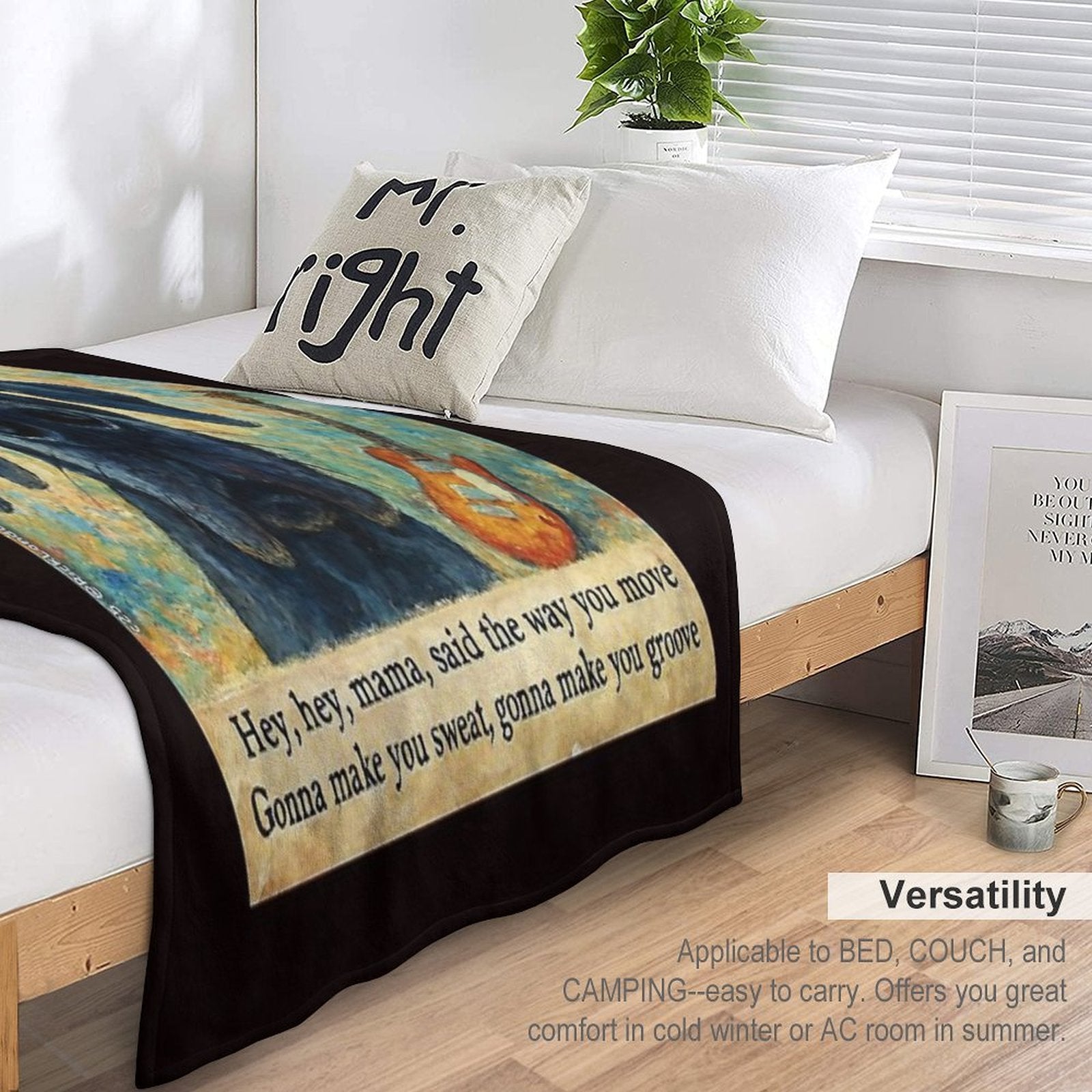 Zep's Inspiration For Black Dog Travel-friendly Throw Blanket