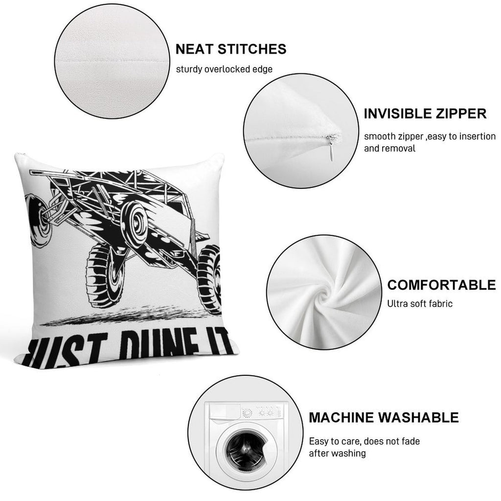 Dune Buggy Just Dune It Soft Shrink-Resistant Throw Pillow