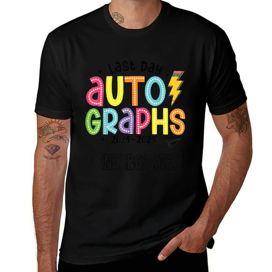 20242025 Last Day Autographs Kindergarten Graduation  Vintage-inspired T-Shirt