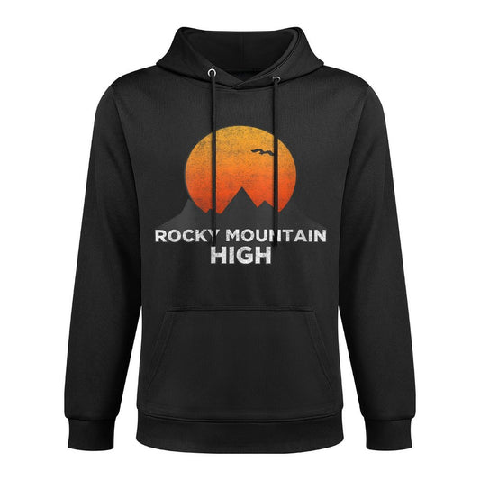 Womens Trendy Rocky Mountain High Sunset Cotton-Polyester Blend Hoodie