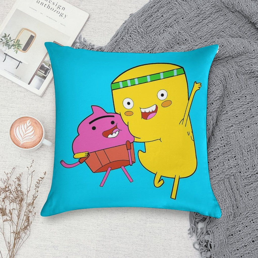 Cupcake And Dino Soft Decorative Cover Throw Pillow