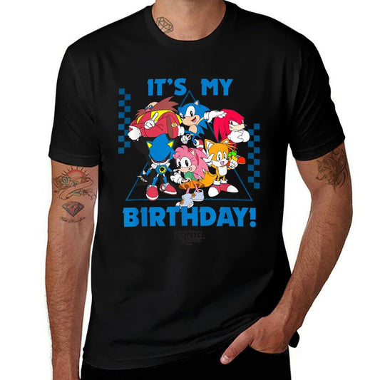 Sonic The Hedgehog Birthday Its My B-Day Group Shot  Moisture-wicking T-Shirt