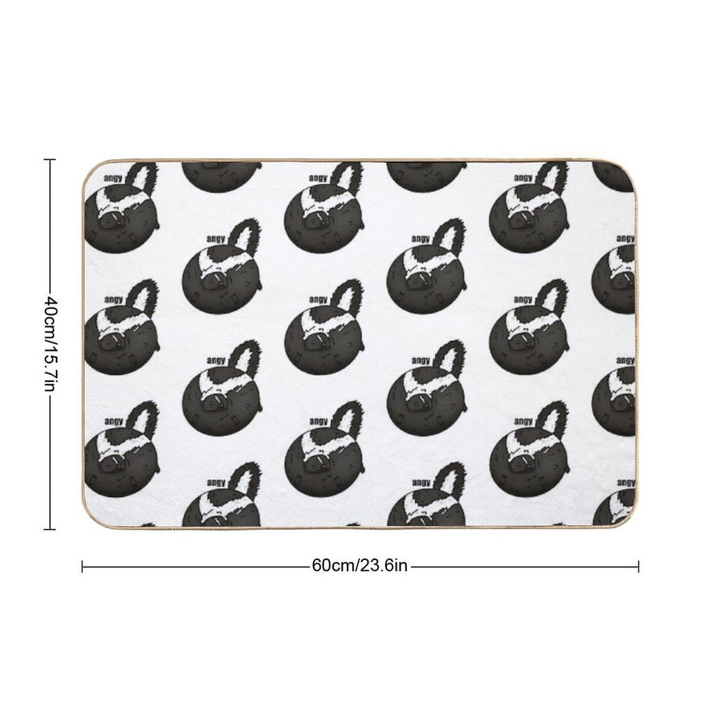 Fat Angy Skunk Durable Bath Mat