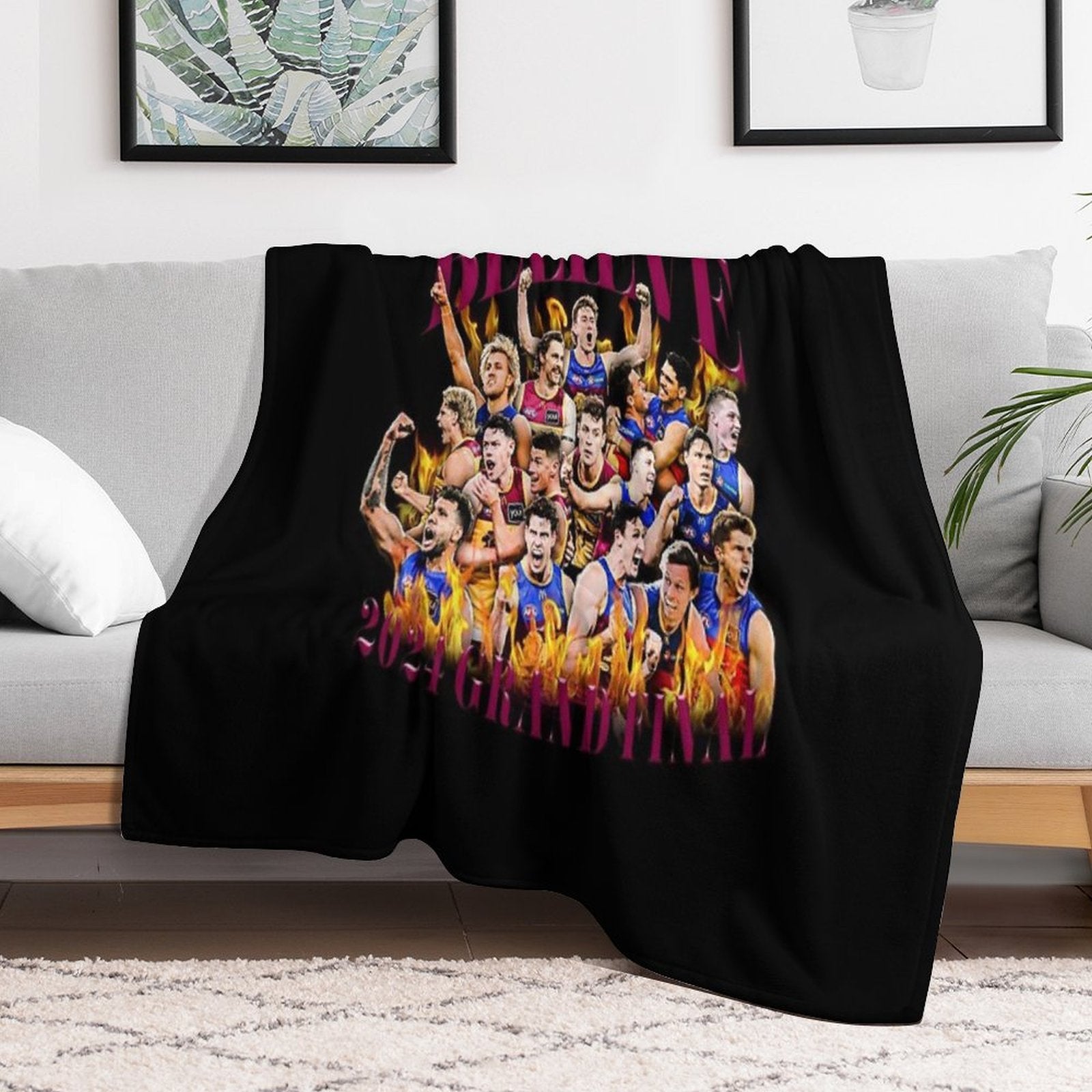 Brisbane Lions - 2024 Grand Finalists - Believe Compact Throw Blanket