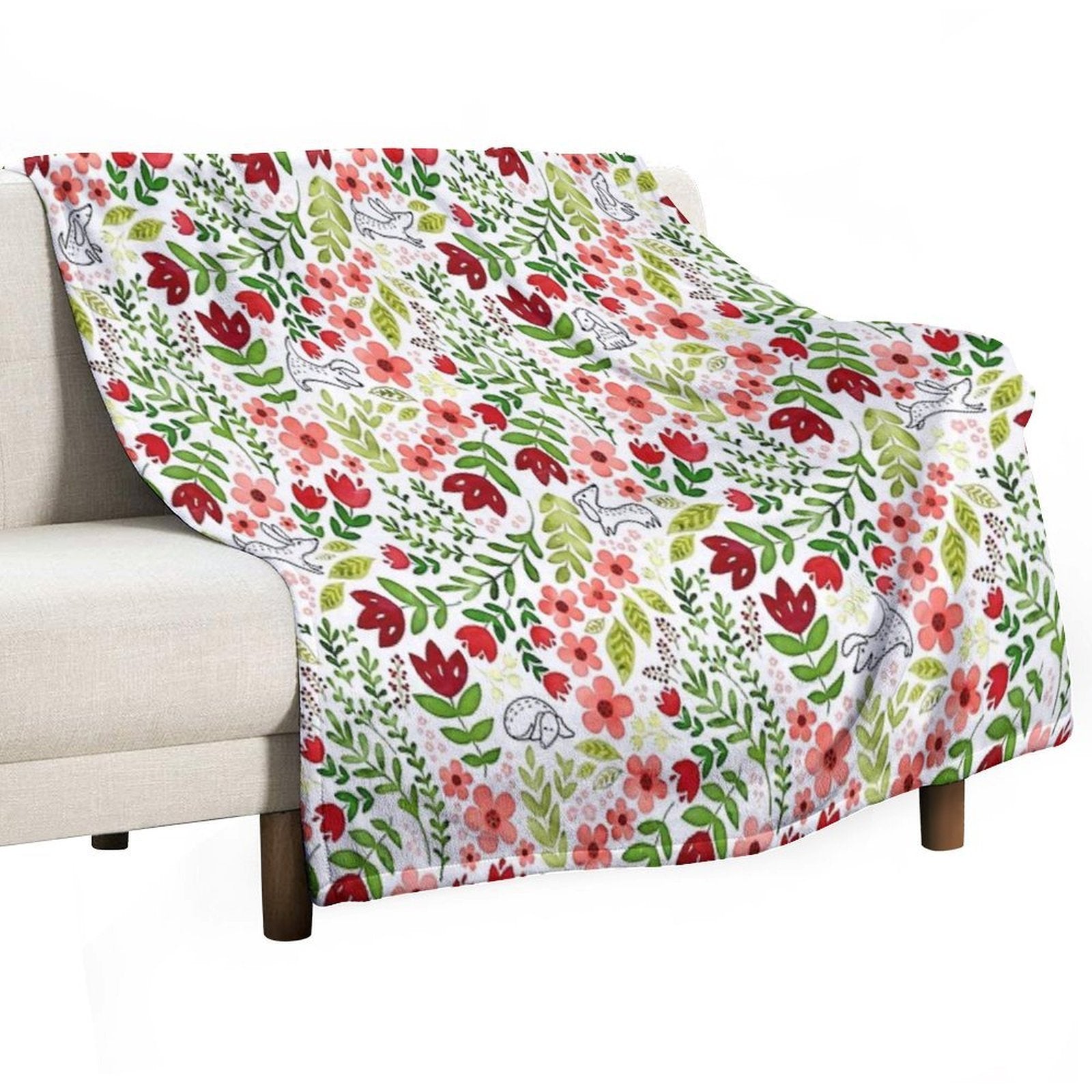 Dog Days White Eco-conscious Throw Blanket