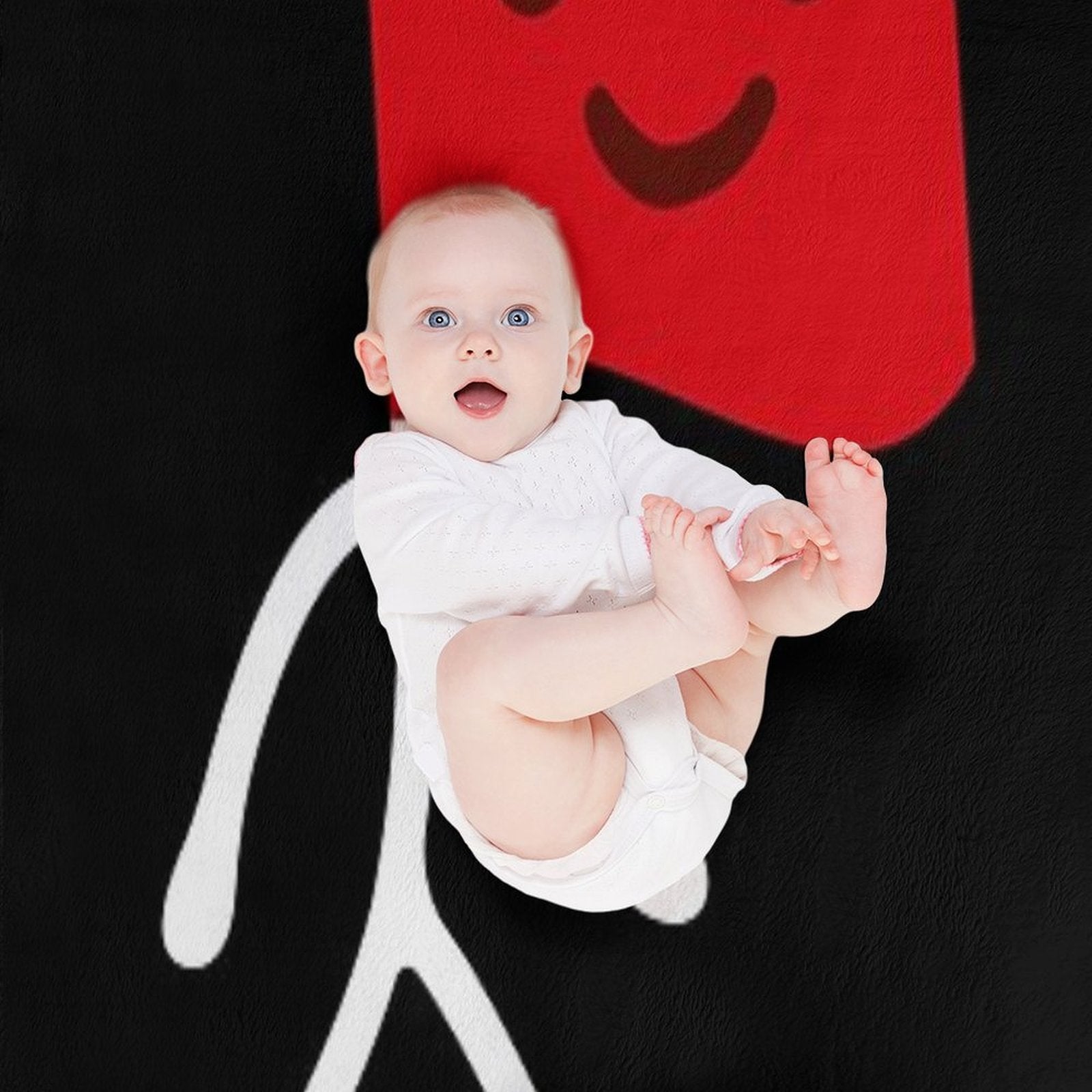 Walking Red Flag Velvety-soft Throw Blanket