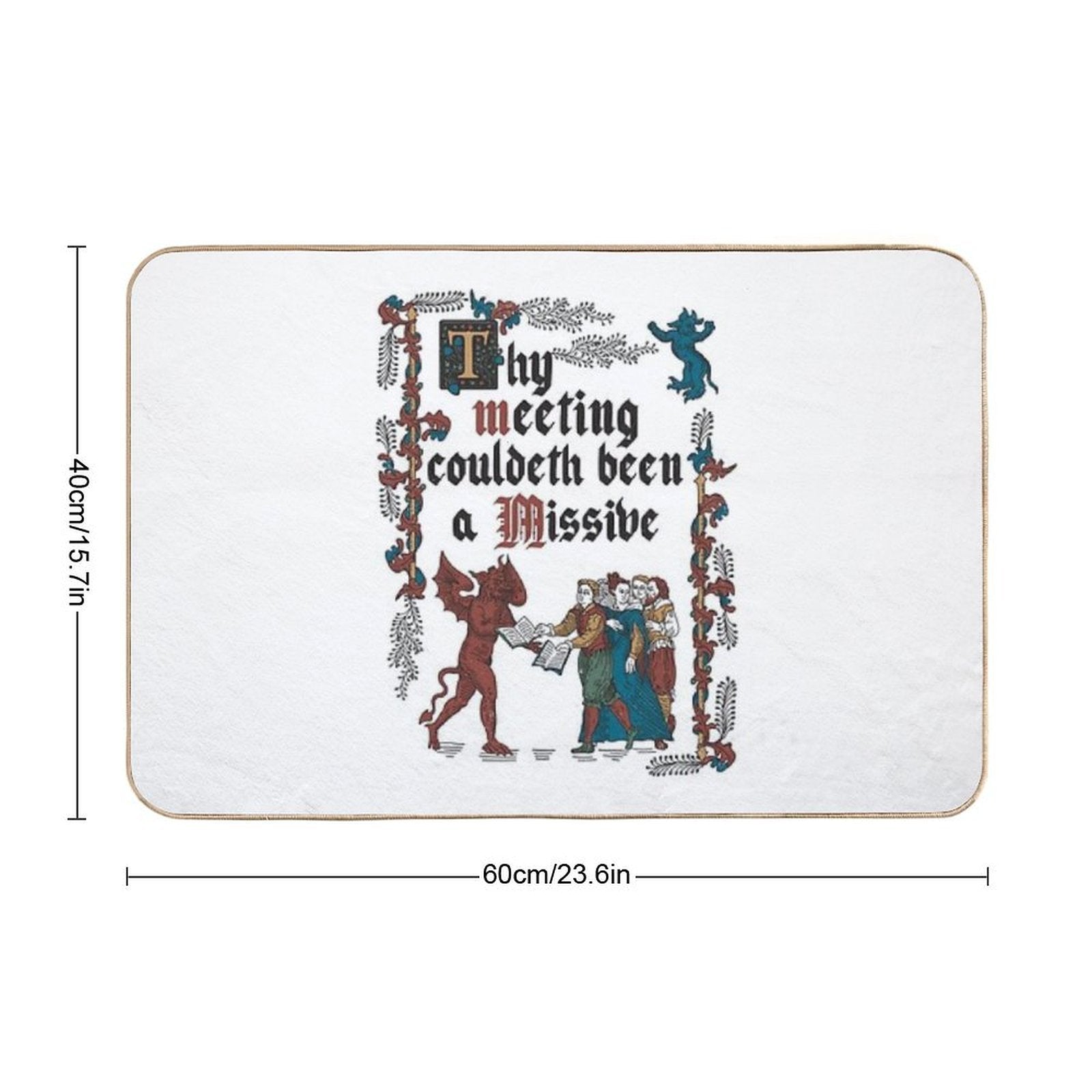 Copy of Could Have Been An Email Medieval Style - Funny Retro Vintage English History  Fade-Resistant Bath Mat