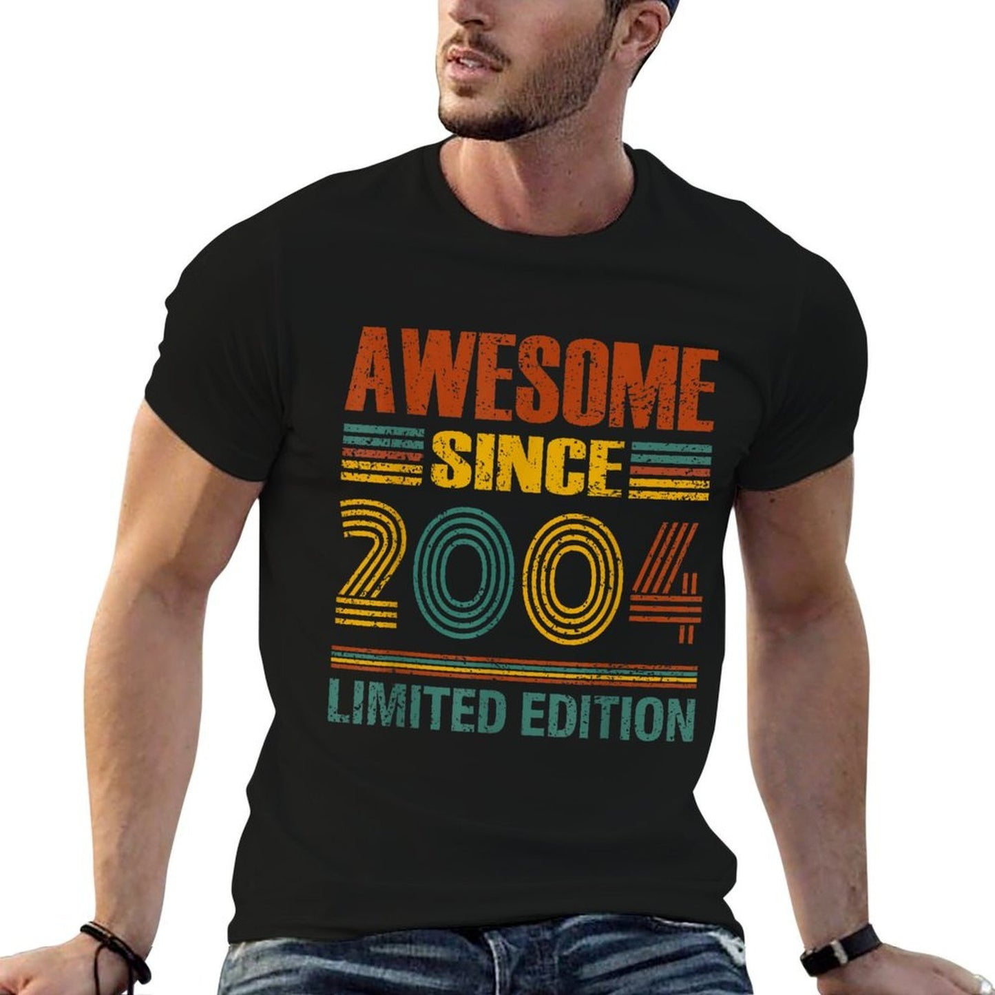 21st Birthday Awesome Since 2004 Vintage 21 Birthday  Moisture-wicking T-Shirt