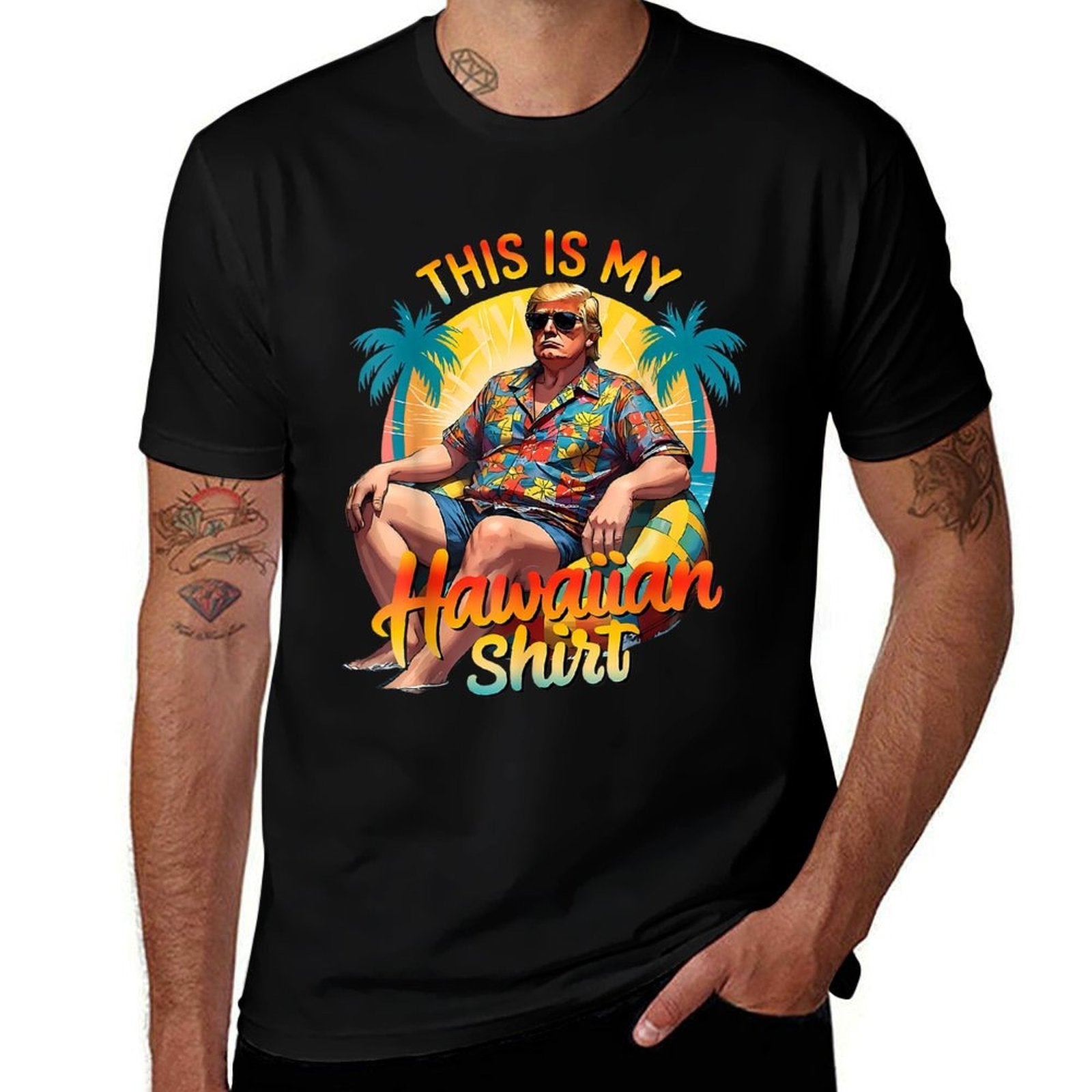 Trump 2024 This My Hawaiian Luau Costume Party Hawaii  Classic T-Shirt