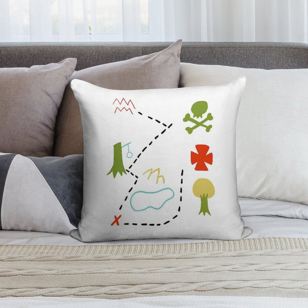 Peter Pan Map Soft Style Accent Throw Pillow