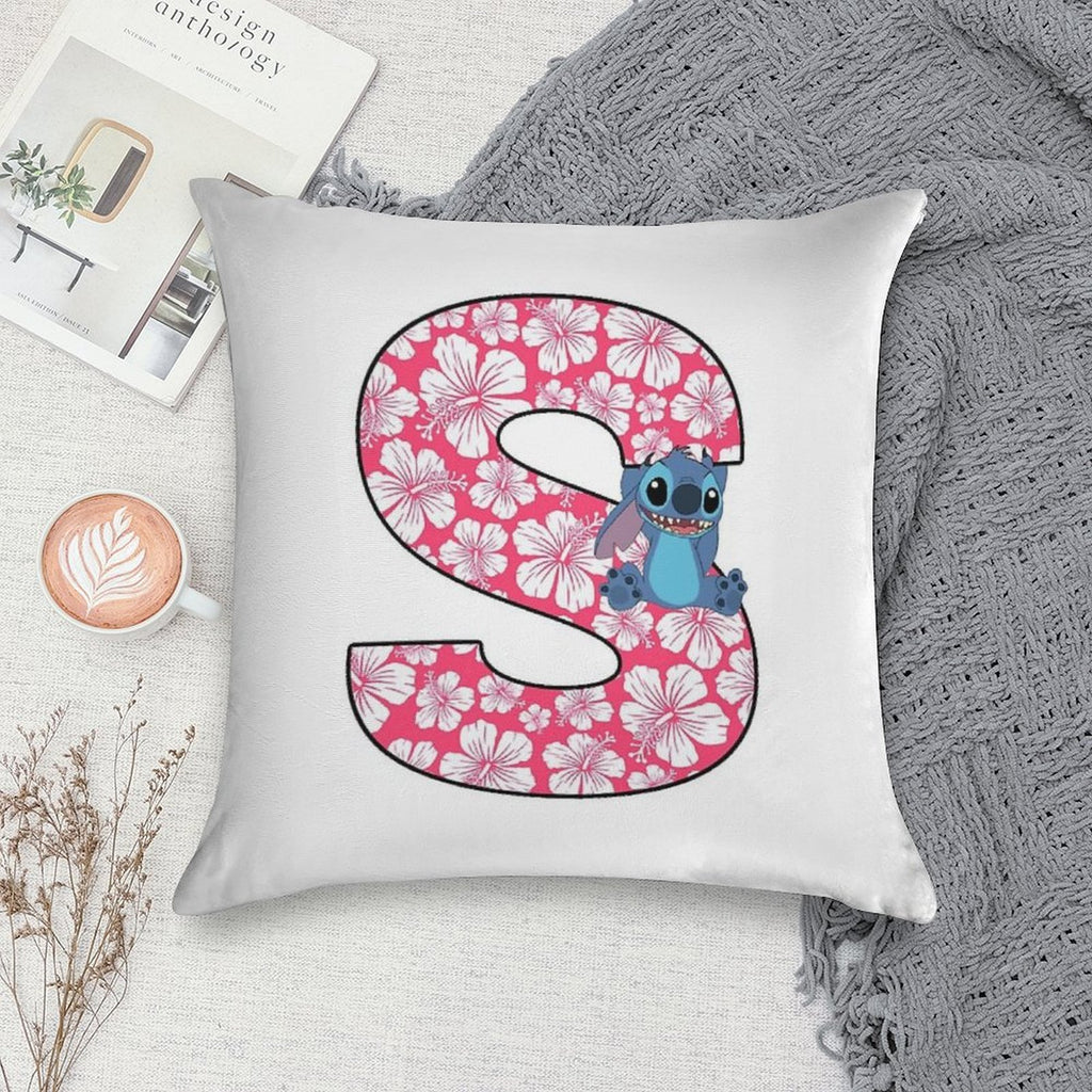 Lilo & Stitch Letter S Soft Washable Throw Pillow