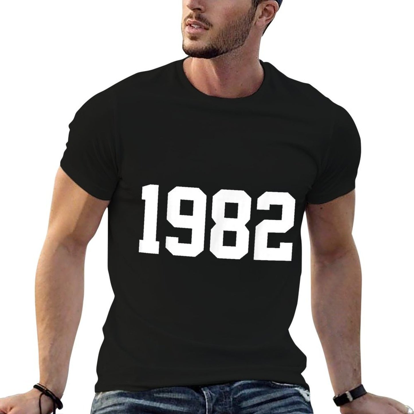 1982 College Style 39th 40th Birthday  Heathered Texture T-Shirt