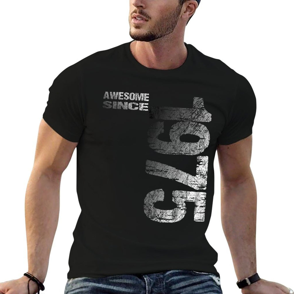 Awesome Since 1975 50th Birthday Born 1975  Cotton T-Shirt