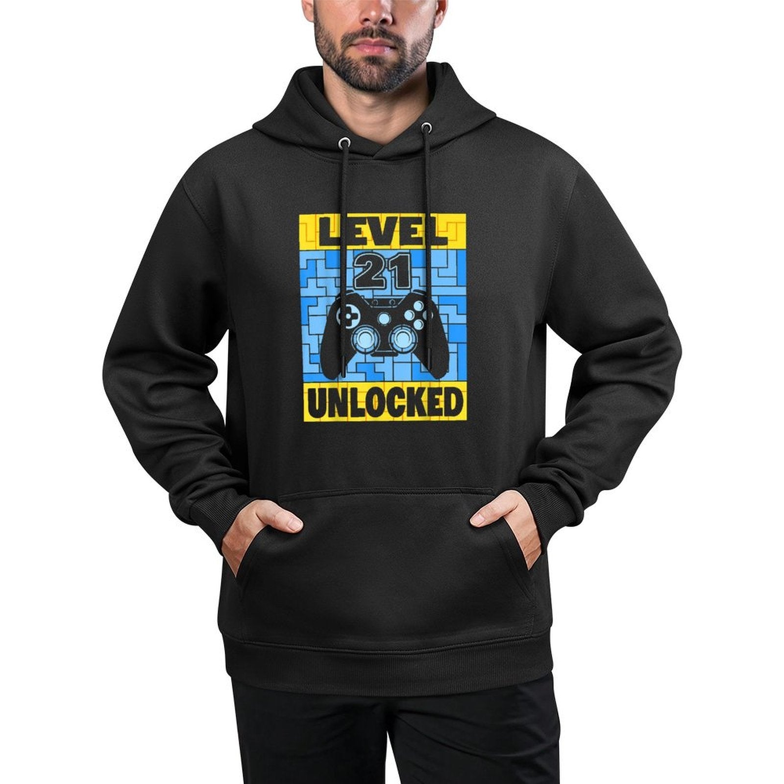 Level 21 Unlocked Gamer Video Game Player 21st Birthday Durable Construction Hoodie