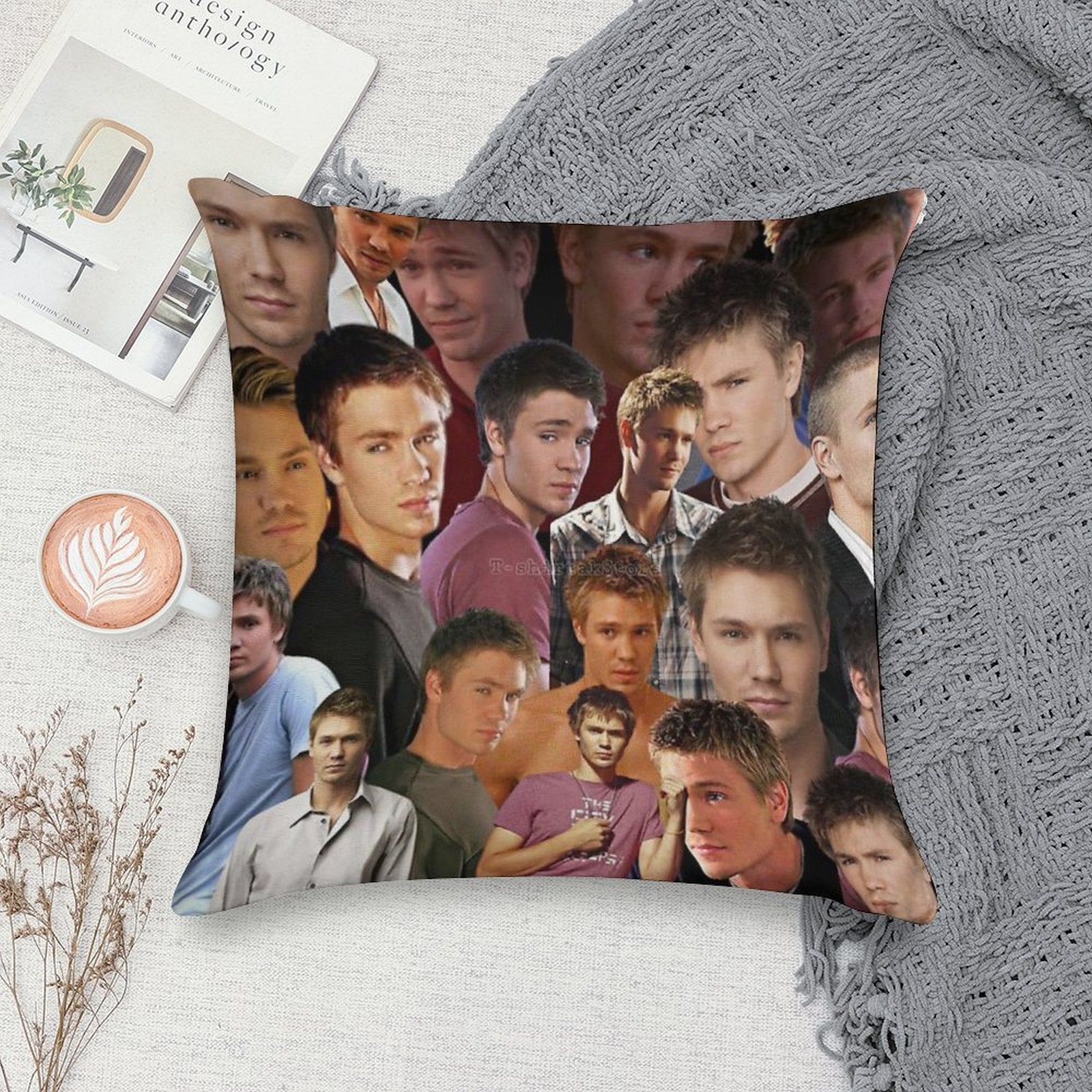 Lucas Scott Photo Collage Soft Decorative Cover Throw Pillow