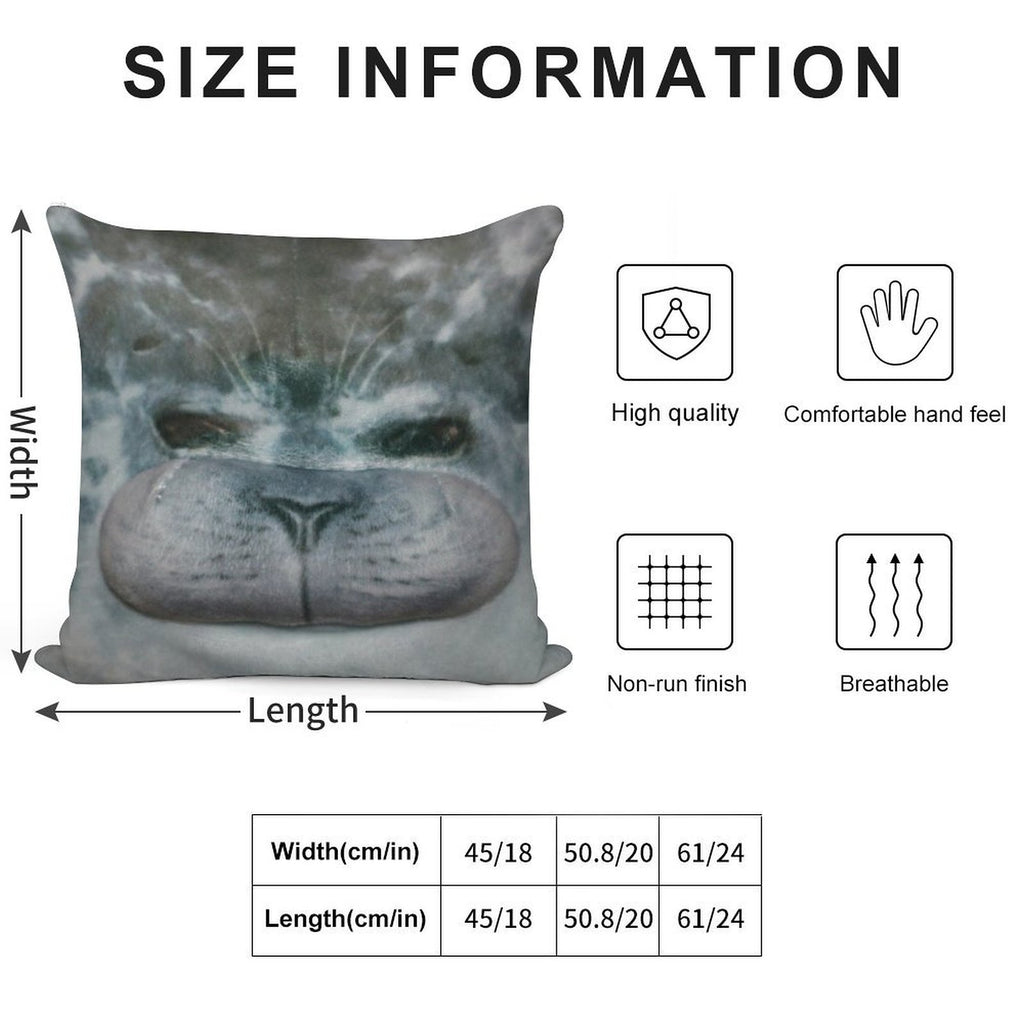 Chubby Blob Seal Soft Ultra-Soft Texture Throw Pillow