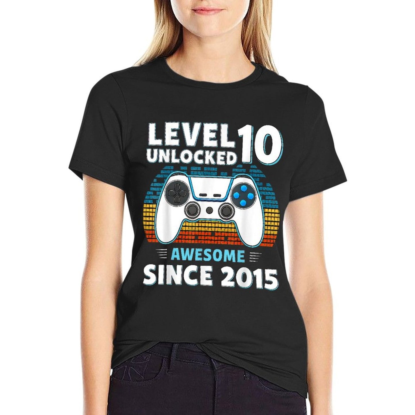 10 Year Old BDay Decorations Son Boy 10yr 2015 10th Birthday  Wrinkle-resistant T-Shirt