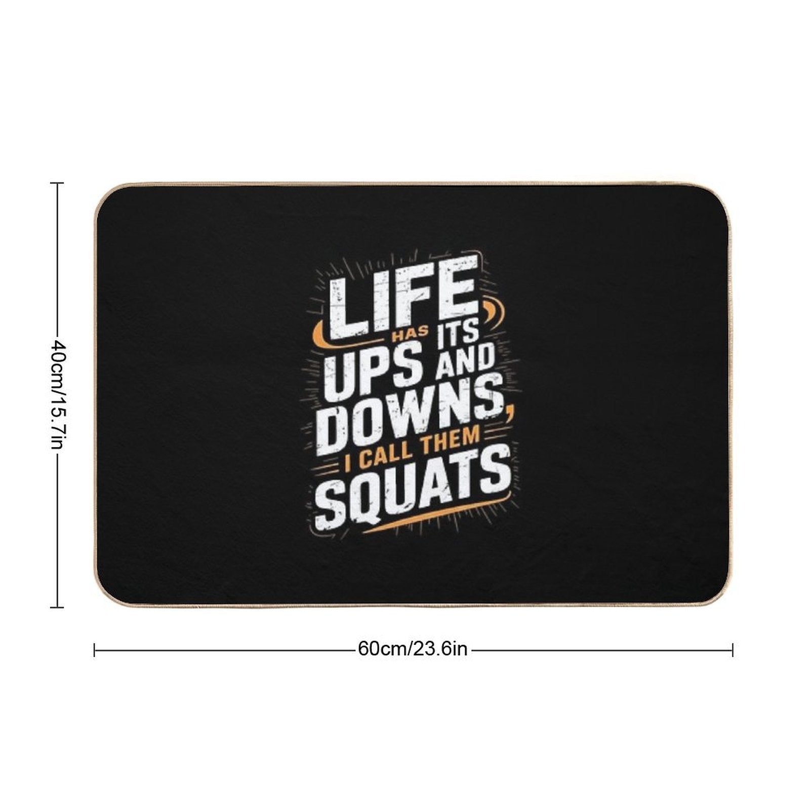 Fitness Gym Workout Weights Squat  Repositionable Bath Mat