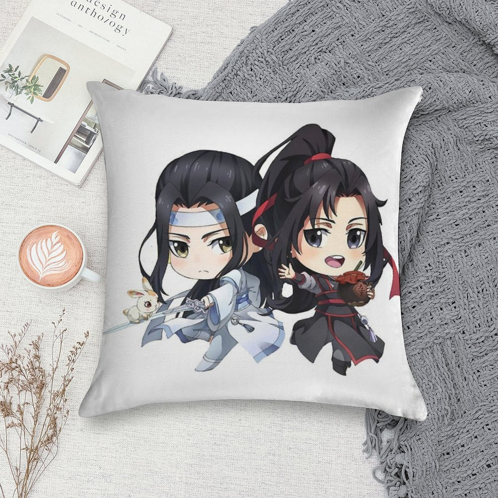 Mo Dao Zu Shi Q Couple Chibi Soft Home Decor Throw Pillow