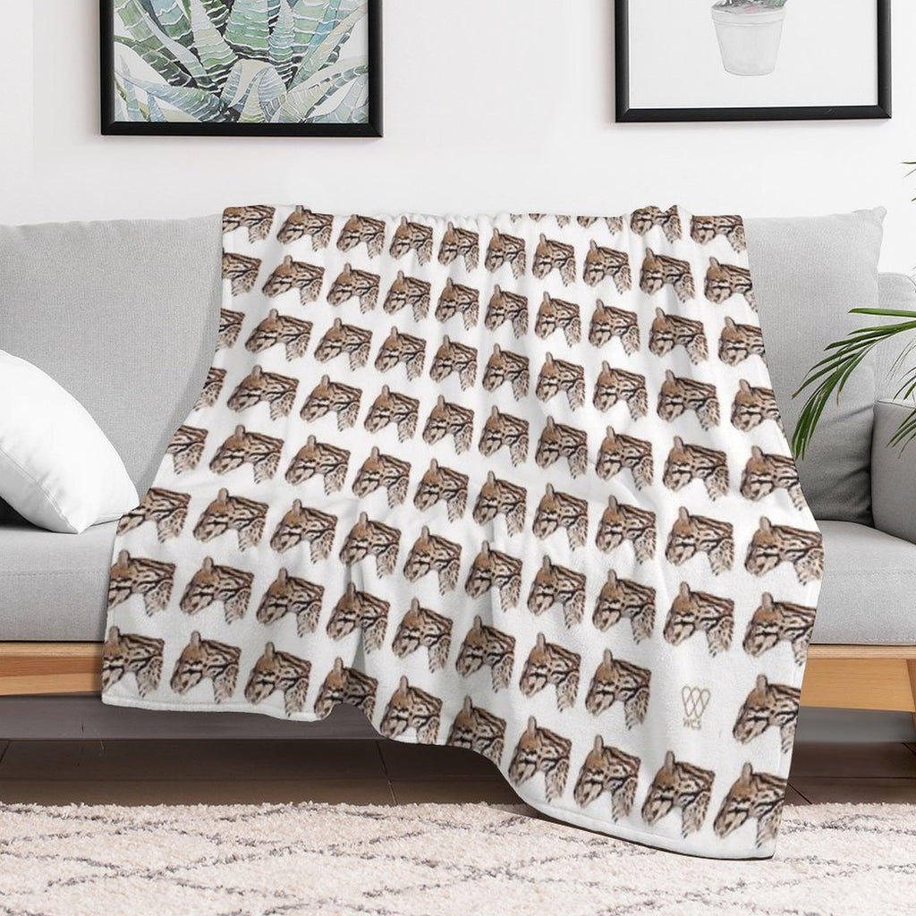 Margay Cat Plush Throw Blanket