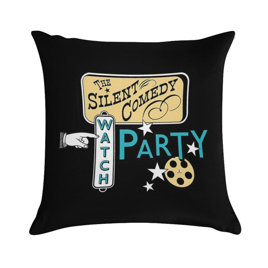 Silent Comedy Watch Party Soft Gift Ready Throw Pillow
