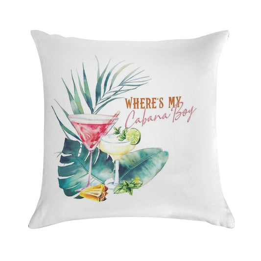 Where's My Cabana Boy Soft Ultra-Soft Texture Throw Pillow