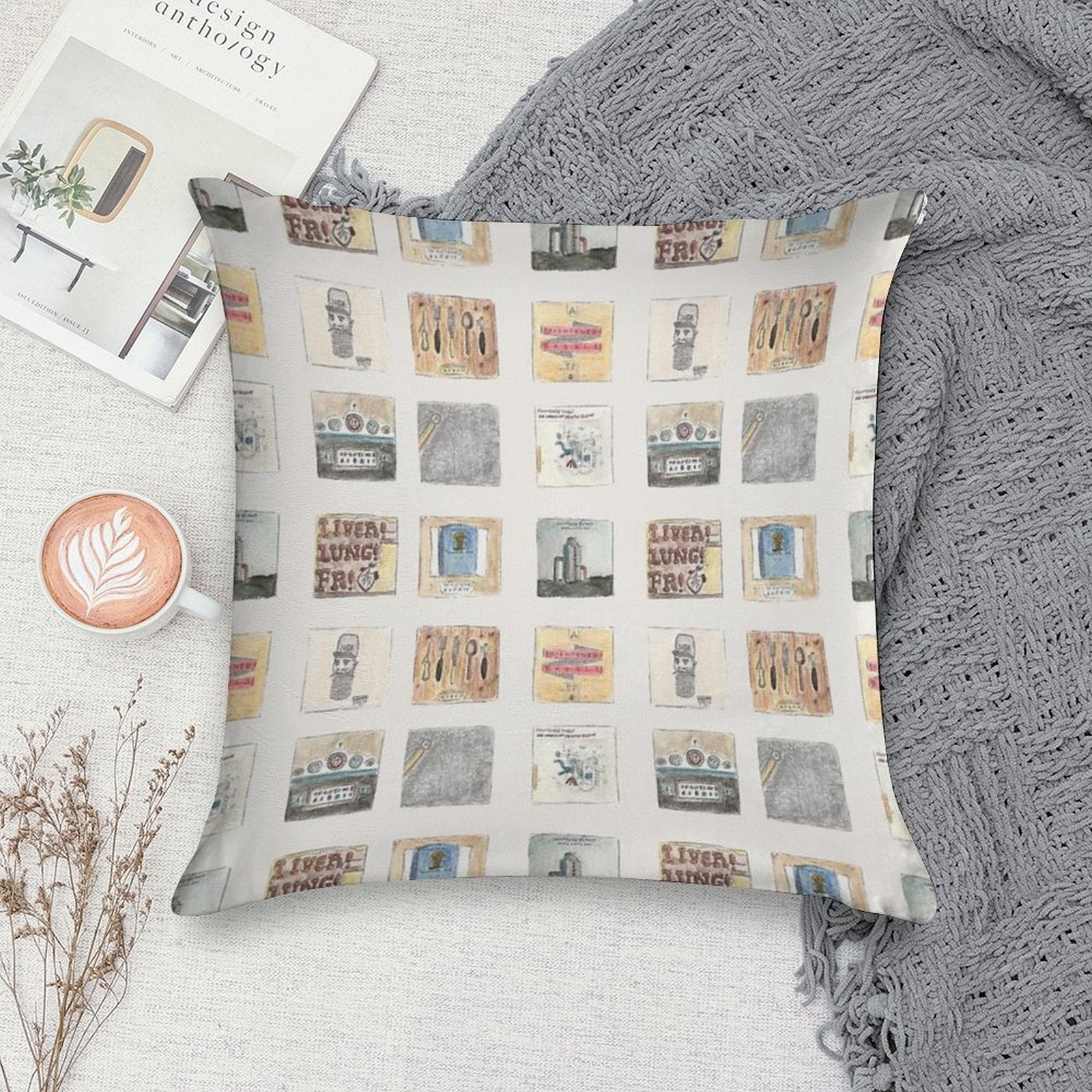 Watercolour Albums - Frightened Rabbit Soft Hidden Zipper Throw Pillow