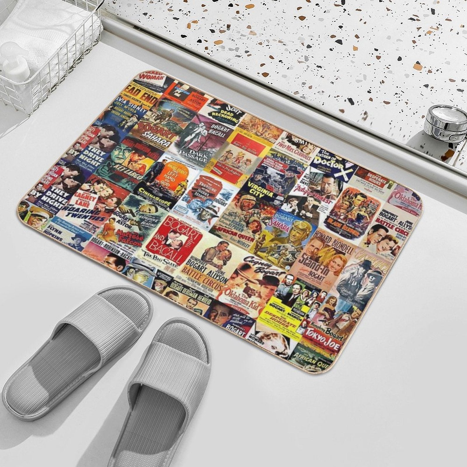 Humphrey Bogart Movie Posters  Non-Slip Bath Mat