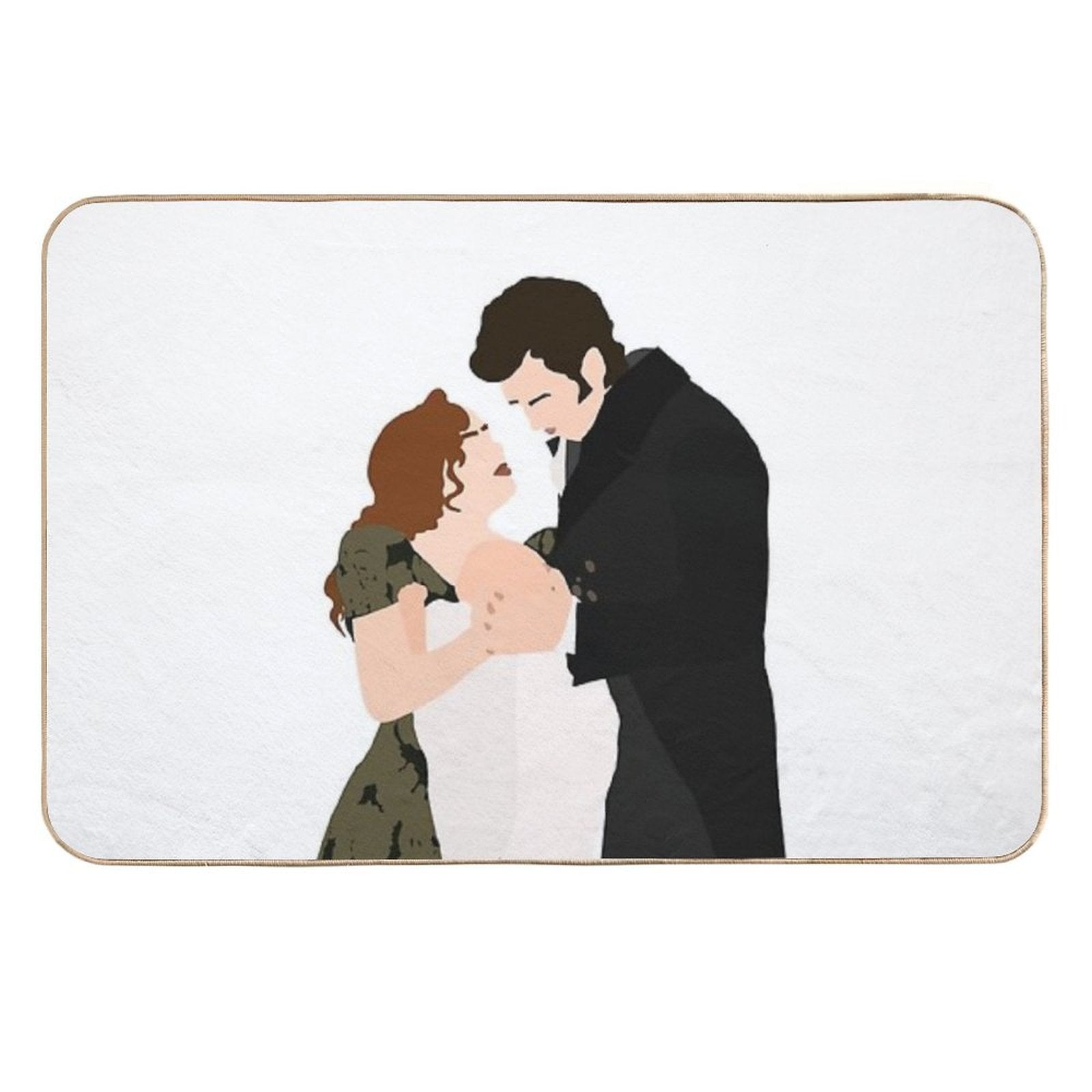 Bridgerton - Penelope And Colin with Their Baby  Absorbent Bath Mat