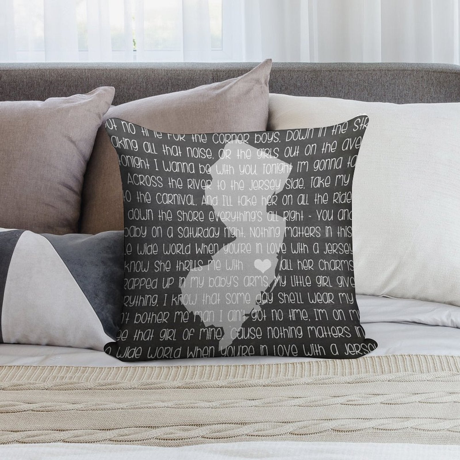 Jersey Girl Soft Reinforced Edging Throw Pillow