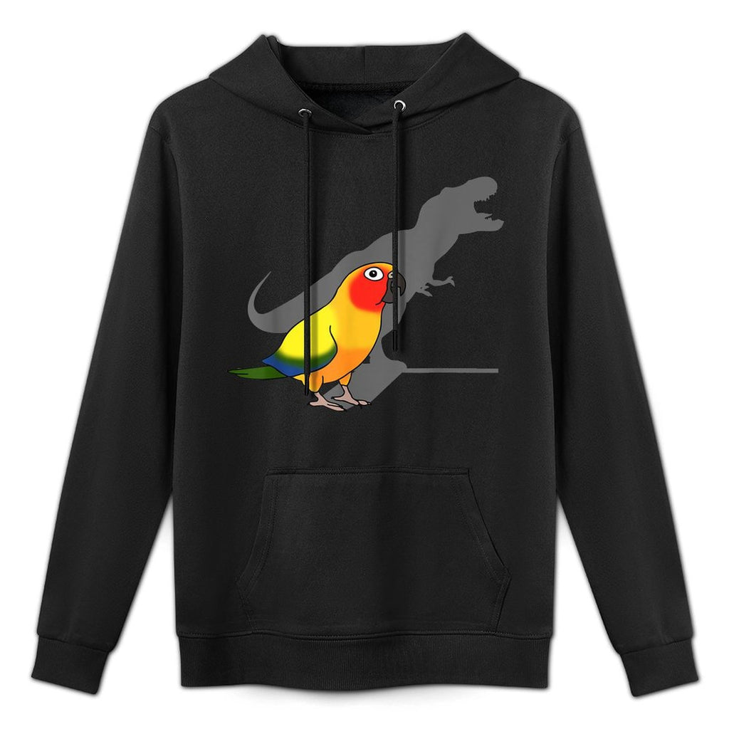 Cute Screaming Parrot, Birb Memes, Funny T-Rex Sun Conure Layering Staple Hoodie