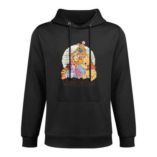 Winnie The Pooh - Pooh Eeyore Piglet Tigger Kanga Roo Hug Adjustable Hood Hoodie