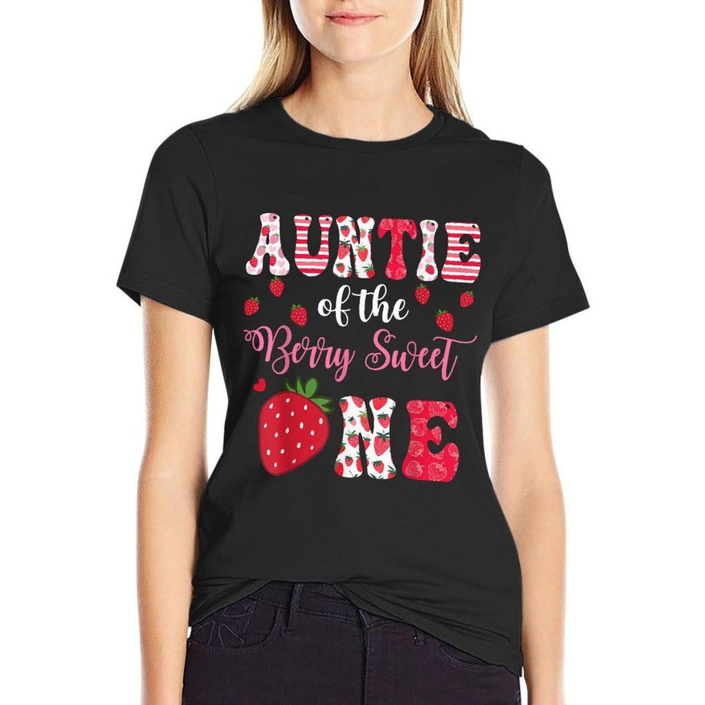 Auntie Of The Berry Sweet One 1St Birthday Party  Classic T-Shirt