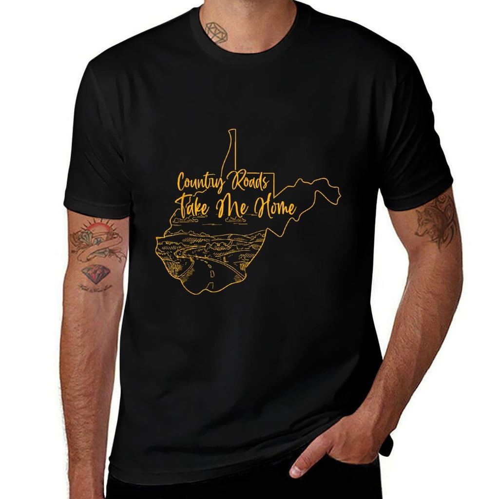 West Virginia Pride  WV Home  Country Roads  Footprint  Slim-fit Cut T-Shirt