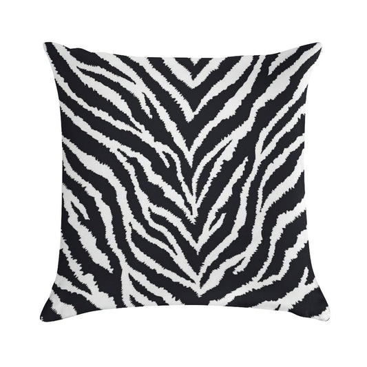Zebra Fur Print Soft Gift Ready Throw Pillow